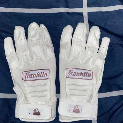 White New Large Franklin Batting Gloves