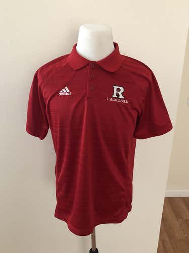 Rutgers Lacrosse Team Issued Adidas Climalite Polo Shirt