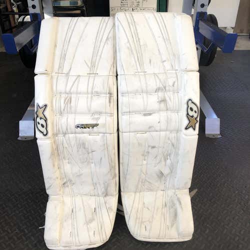 White Senior 35"+2 Brian's Gnetik Pro Goalie Leg Pads