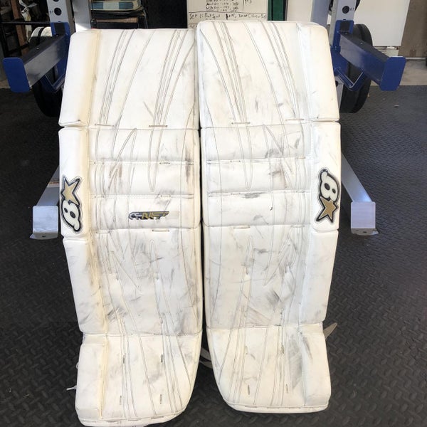 White Senior 35"+2 Brian's Gnetik Pro Goalie Leg Pads