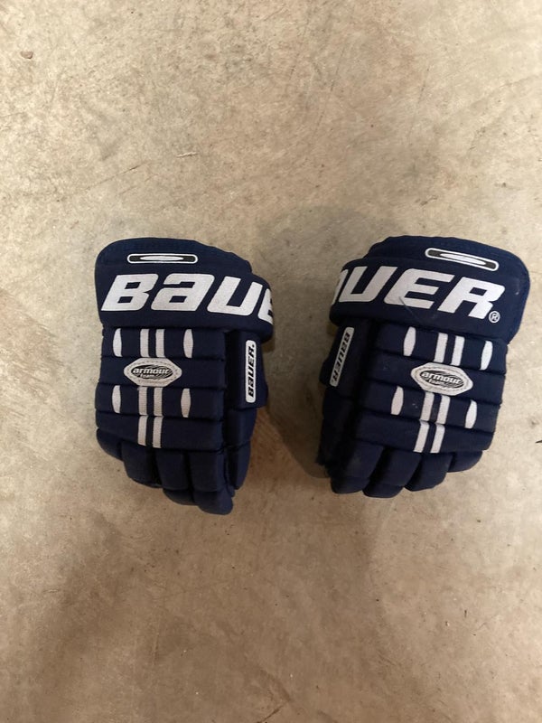 Blue Used Youth Bauer Gloves 8"