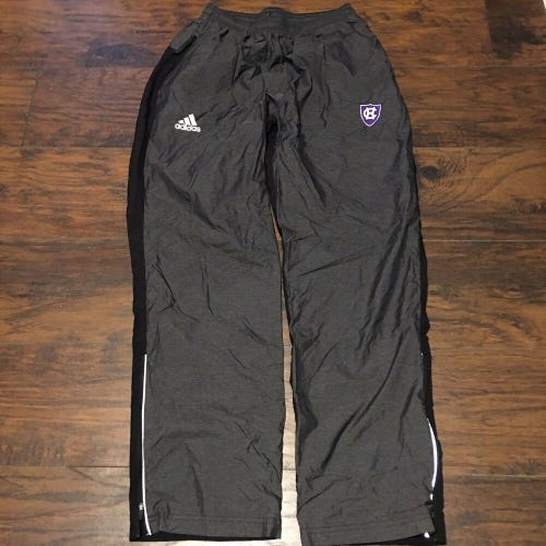 Holy Cross Crusaders NCAA Adidas Team Sports Travel Wind Pants Gray Black Size M
