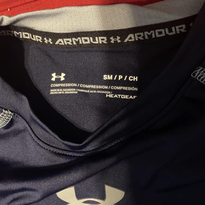 Blue Adult Small Under Armour Shirt