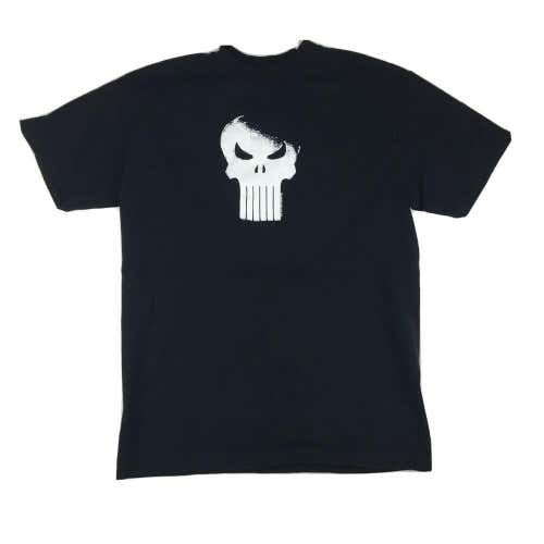 Vintage 2003 Marvel's The Punisher T-Shirt Skull Logo Black/White Sz Medium