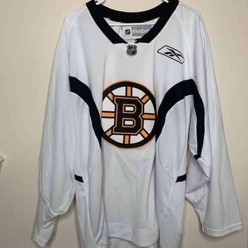White Reebok Boston Bruins Practice Jersey Adult Large