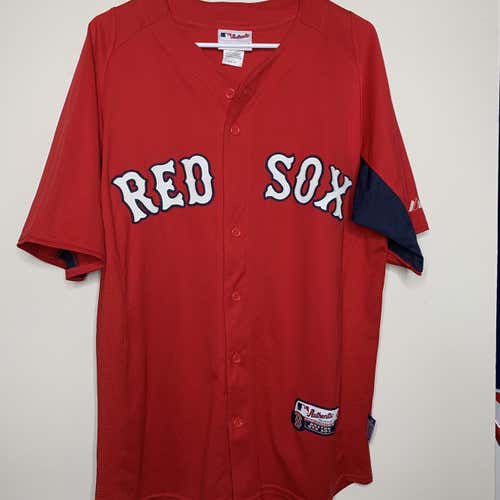 Medium Red Majestic Coolbase Boston Red Sox Spring Training Jersey