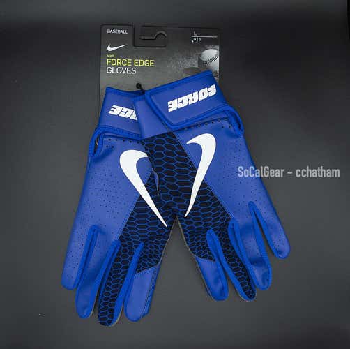 NEW! Nike Force Edge Adult Batting Gloves Size L – Game Royal