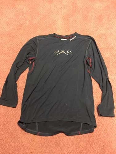 Gray Unisex Used Junior Large Bauer Compression - Under Shirt