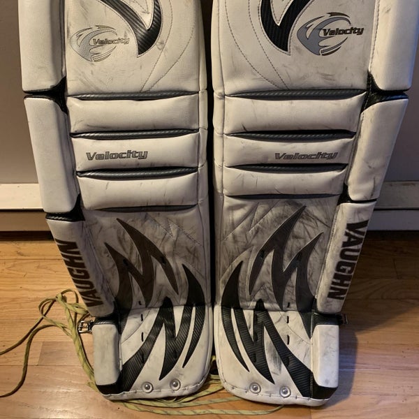 White Senior 36" Vaughn Velocity 7407 Goalie Leg Pads