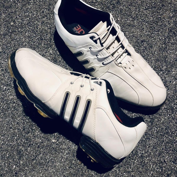 White Men's Adidas Tour 360 Golf Shoes 10.5