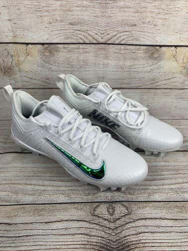 Nike Alpha Huarache 7 Pro LE Lacrosse Cleats Metallic Pearl BV0904-100 Sz 9.5