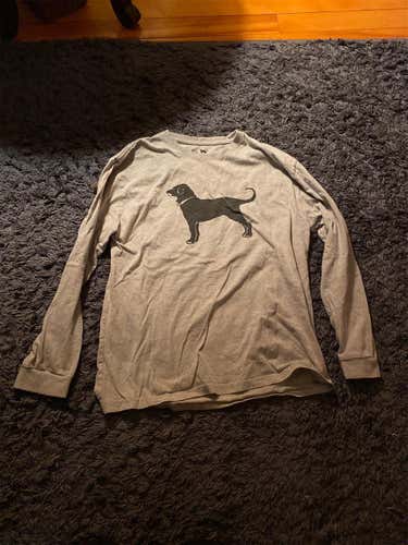 Black Dog Gray Small Mens Long Sleeve Shirt