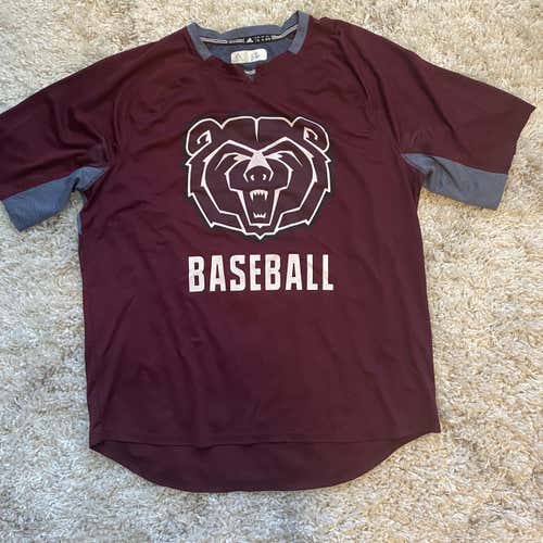 Maroon Adidas Missouri State Baseball Shirt (XL)