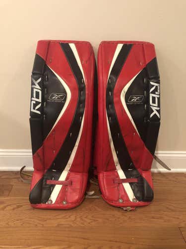 MUST SELL - Like New Custom 34+2 Reebok Regular Goalie Full Set + RBK Pants and Chest-guard
