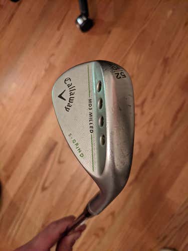 Used Men's Callaway Right Handed MD3 Milled Chrome S-Grind Wedge Flex 52 Degree Steel Shaft