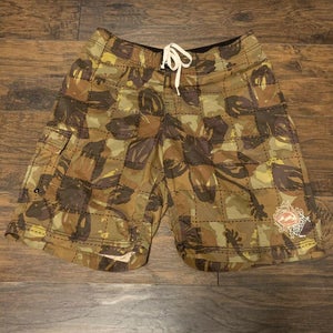 Billabong Surfing Swim Trunks Board shorts Brown Sz 33
