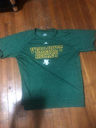 Green Adult Vermont Hockey Adidas Shirt
