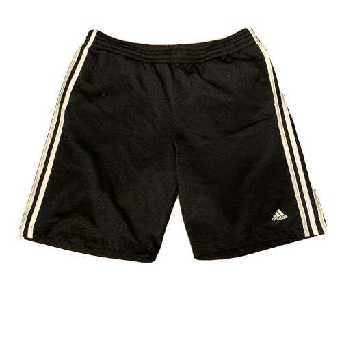 Adidas 2008 Three Stripes Black Athletic Performance Training shorts Size Small