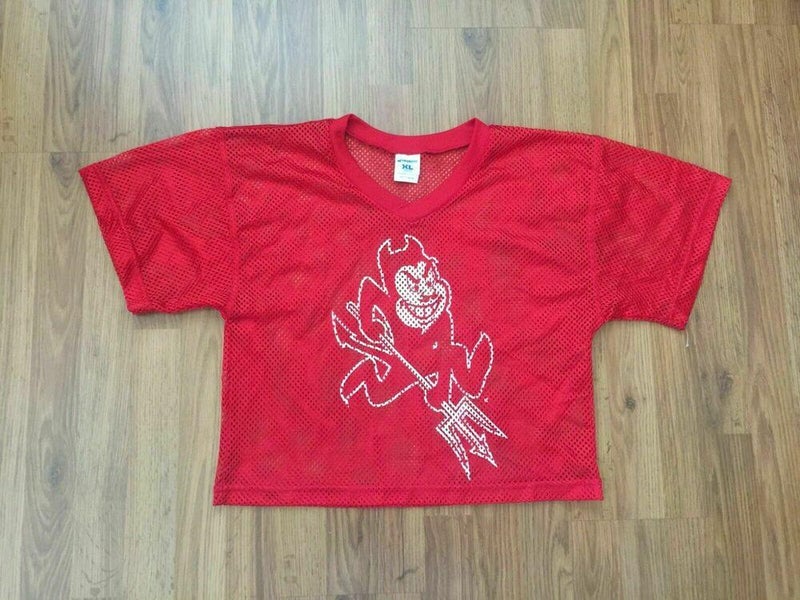 ASU Sun Devils SUPER VINTAGE SPARKY Youth Size XL Mesh Practice Football Jersey!