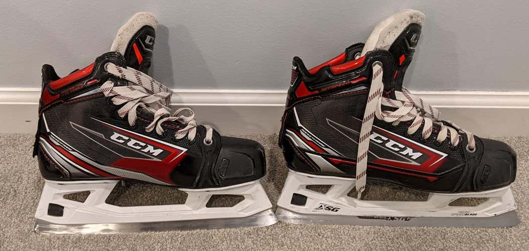 Used CCM JetSpeed FT480 Ice Hockey Goalie Skates size 7.0D senior