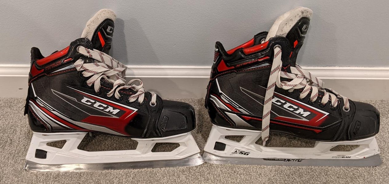 Used CCM JetSpeed FT480 Ice Hockey Goalie Skates size 7.0D senior