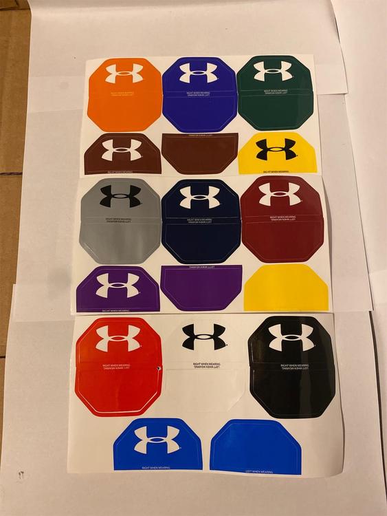 under armour football visor stickers