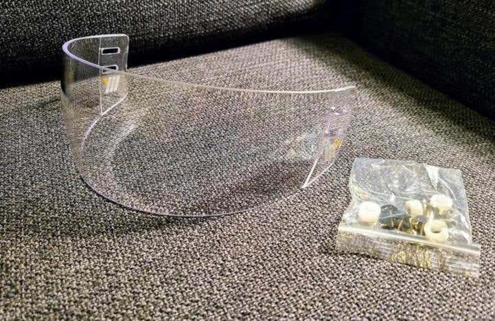 PRO STRAIGHT CUT HOCKEY VISOR CE CERTIFIED ANTI-SCRATCH/ANTI-FOG