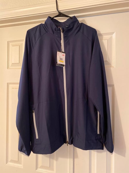 Navy Blue Adult Medium Puma Full Zip Windbreaker Jacket | SidelineSwap