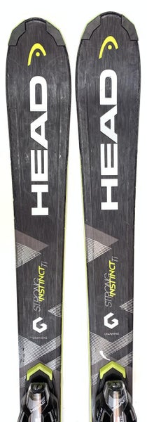 Used Head Strong Instinct Ti All Mountain Skis with Bindings Size 163 (Option 2005066)