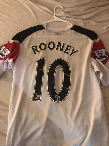 White Unisex Used XL Rooney Manchester United Nike Jersey