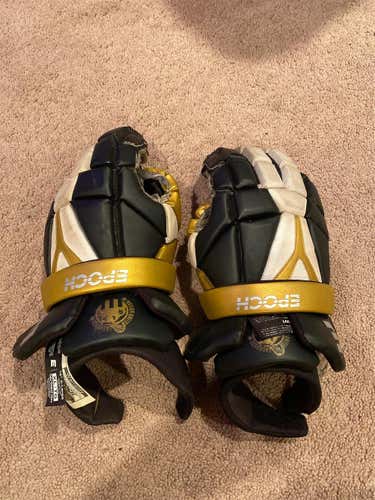 Gold Used Player's Epoch ID 14" Lacrosse Gloves