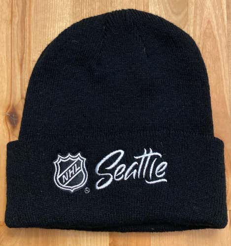 New adidas NHL Seattle OSFA Black Beanie