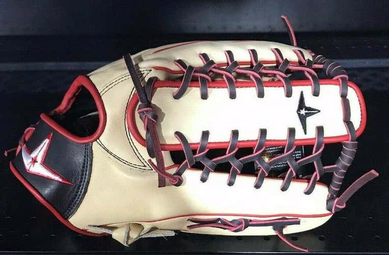 Allstar Pro Elite Series Cream/Black/Red 12.75" Outfield Glove