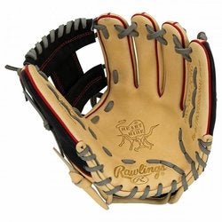 Rawlings Heart of the Hide Tan/Black/Red 11.5" Baseball Glove: PRO204-2CBG