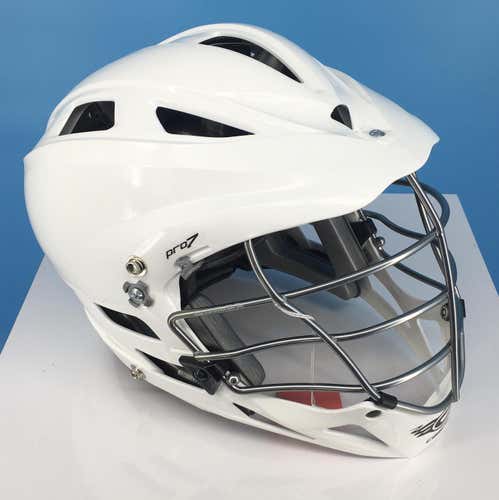 White New Player's Cascade PRO 7 Helmet White Chrome