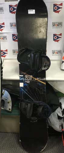Used Ride Que 144 Cm Snowboard Mens Combo