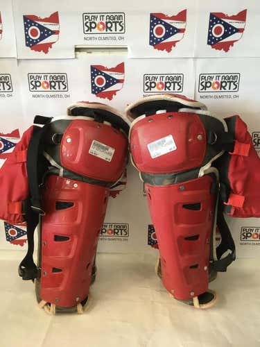 Used Nike Nikefit Red Shinguards Adult Baseball & Softball Catchers Equipment