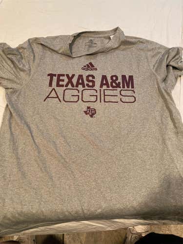 Texas Aggies Gray Adult Large Adidas Shirt