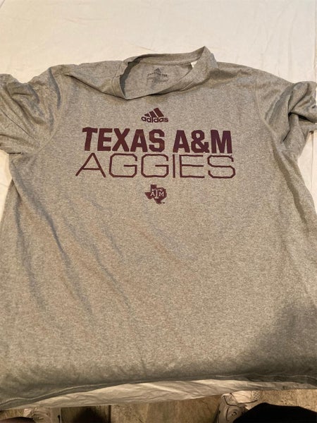 Texas Aggies Gray Adult Large Adidas Shirt
