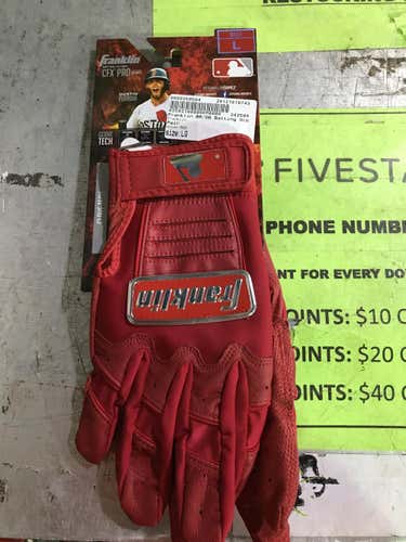 Franklin Used Large Red Batting Gloves