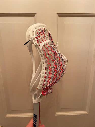 Great Condition Warrior Burn 2 (White) With Mesh Dynasty’s Red/White/Blue 9D Hexagon Mesh