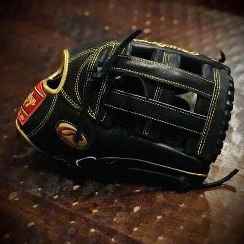 Black High School/College Outfield Heart of the Hide 12.75" Baseball Glove
