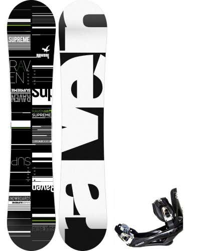 NEW $600 Men's Raven Supreme Snowboard +Bindings Double Camber Ride 152W cm Wide