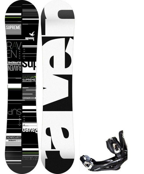 NEW $600 Men's Raven Supreme Snowboard +Bindings Double Camber Ride 152W cm Wide