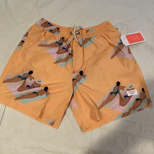Large Orange Duvin Design Co. Swim Trunks