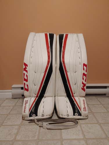 Used Senior 34" CCM Premier R1.9 Goalie Leg Pads