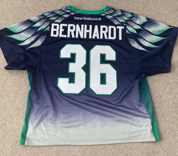 Game Worn Jesse Bernhardt Bayhawks MLL New Balance Jersey