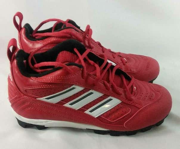 New Adidas Triple Star 3/4K Red Baseball Softball Shoes Cleats Size 4.5 Youth
