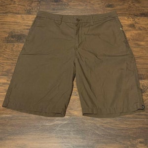 Quicksilver Boarding Apparel Men's Brown Casual Chino Shorts Size 34