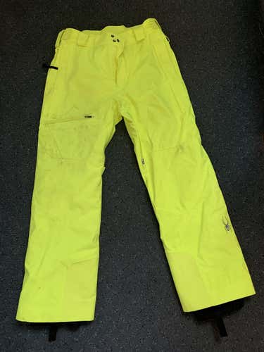 Neon Yellow Men's Used Adult XXL Spyder Ski Pants